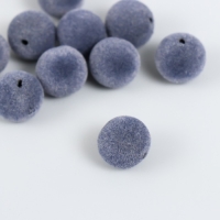 Бусины для творчества бархатное напыление "Ночная синь" набор 10 шт d=1,4 см Бусины для творчества бархатное напыление "Ночная синь" набор 10 шт d=1,4 см