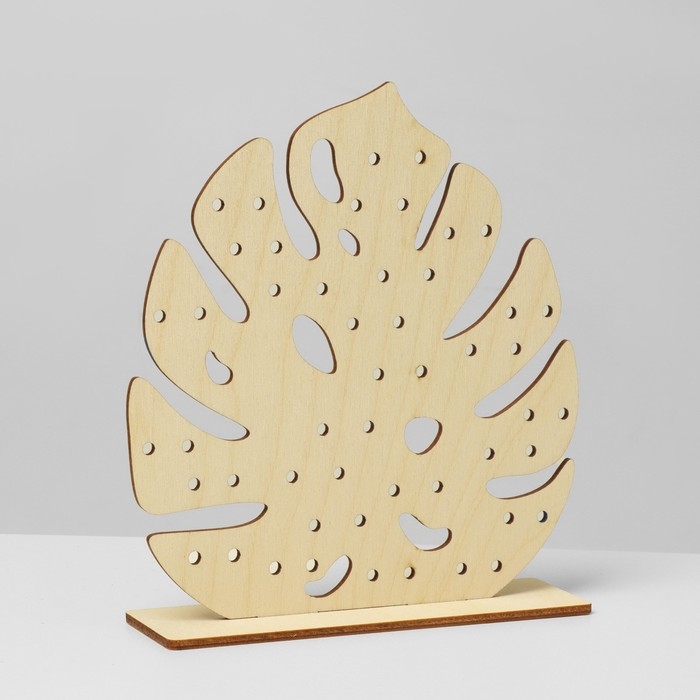 Подставка для украшений &laquo;Лист монстера&raquo; 15&times;4&times;16 см, фанера, цвет бежевый