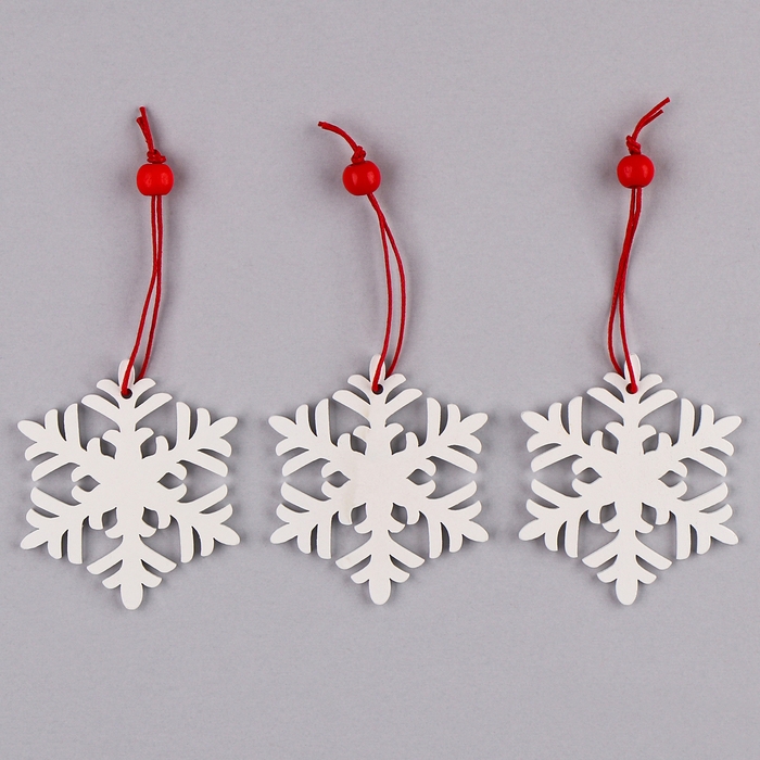 Подвеска новогодняя &laquo;Снежинка&raquo;, (набор 3 шт.)