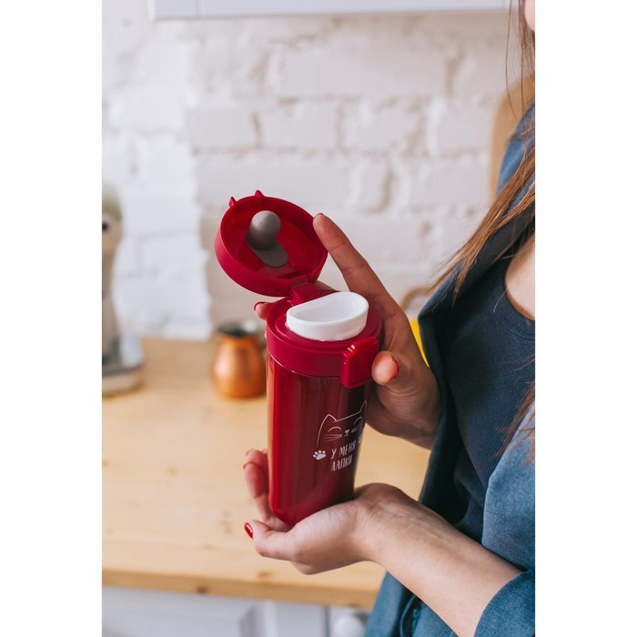 Термостакан с кнопкой «У меня лапки», 350 мл, сохраняет тепло 8 ч Термостакан с кнопкой «У меня лапки», 350 мл, сохраняет тепло 8 ч