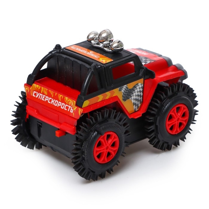 Джип-перевёртыш «Внедорожник», работает от батареек, цвет красный Джип-перевёртыш «Внедорожник», работает от батареек, цвет красный