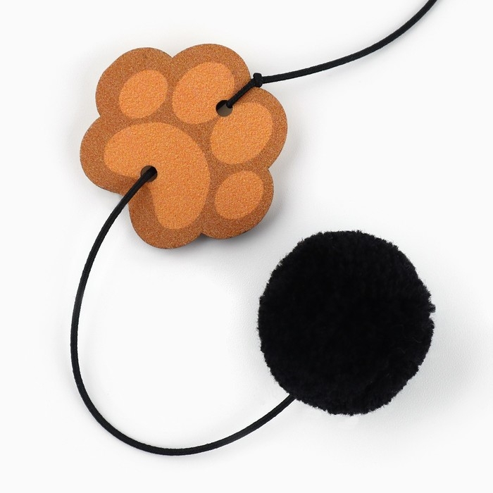 Дразнилка с деревянной подвеской &laquo;Лапка&raquo;, 4 см