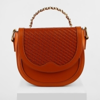 Ручка для сумки, металлическая, с винтами для крепления, 12,8 &times; 6,5 см, цвет золотой/коричневый