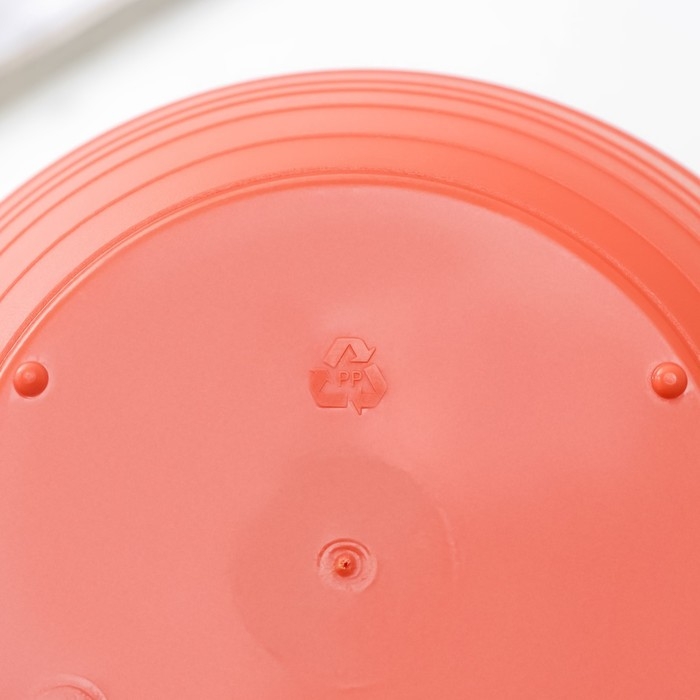 Горшок для цветов с поддоном &laquo;Япония&raquo;, 1,2 л, цвет бежево-коралловый