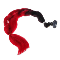 Коса на мотошлем, крепление присоской, 60 см, черно-красный Коса на мотошлем, крепление присоской, 60 см, черно-красный