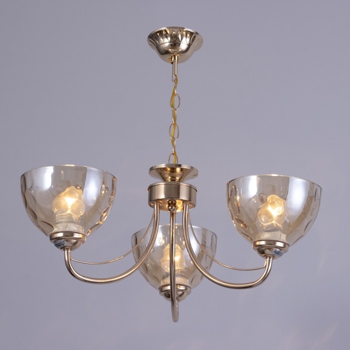 Люстра Люстра "Руби" 3х40Вт Е27 Золото 55х55х85(45)см