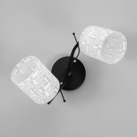 Люстра "Ассела" 2хЕ27 40Вт черно-золотой 46х20х27 см