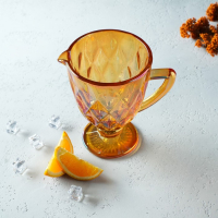 Кувшин для воды стеклянный Magistro &laquo;Круиз&raquo;, 1,1 л, 14&times;19,5 см, цвет янтарный