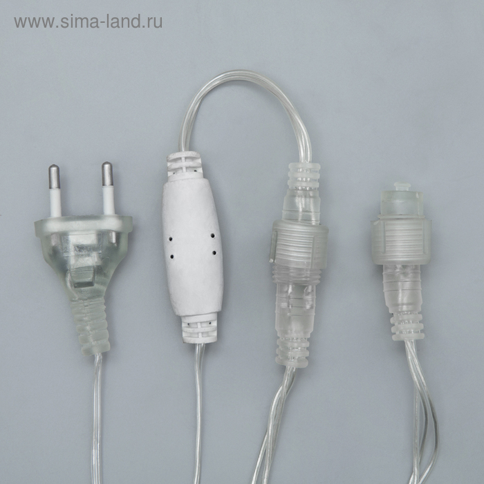 Гирлянда &laquo;Бахрома&raquo; 3 &times; 0.9 м, IP44, УМС, прозрачная нить, 232 LED, свечение жёлтое, 220 В