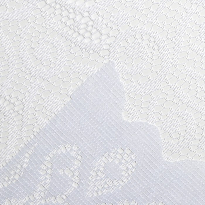 Штора кухонная без шторной ленты 170 х165 см, цвет белый, полиэстер