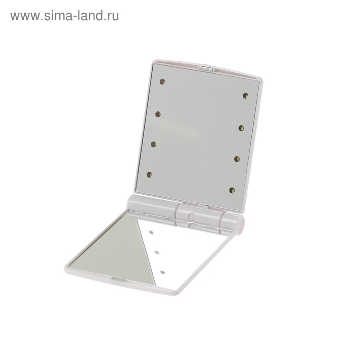 Зеркало Luazon, подсветка, 13.5 &times; 8.5 &times; 1 см, 8 диодов, МИКС