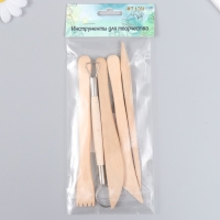 Инструменты для творчества набор 5 шт дерево, металл 8х14,5 см Инструменты для творчества набор 5 шт дерево, металл 8х14,5 см