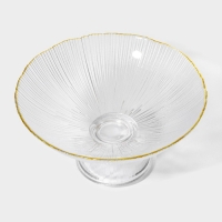 Ваза из стекла для фруктов &laquo;Фейерверк&raquo;, 630 мл, 18&times;9 см, цвет прозрачный