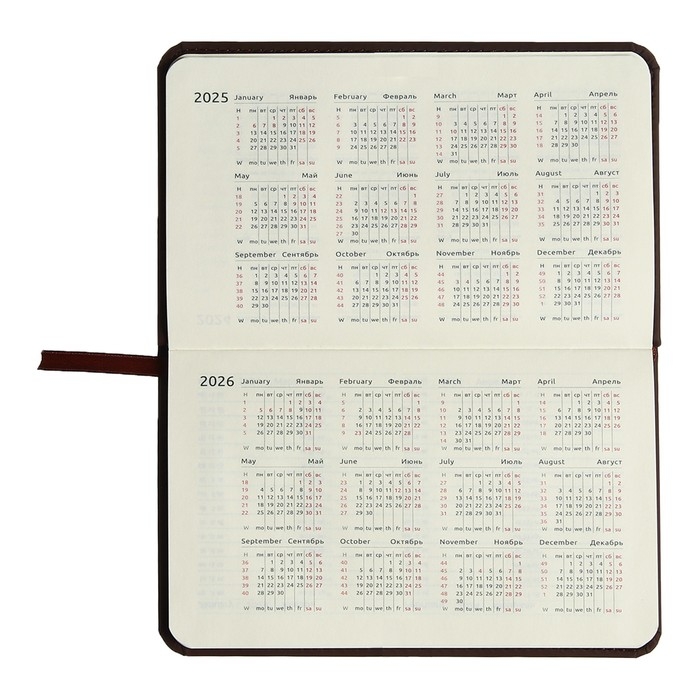 Планинг карманный датированный 2024 года, 155 х 95 мм, 64 листа, deVENTE.Emblem, твёрдая обложка из искусственной кожи, кремовый блок 70 г/м2, коричневый