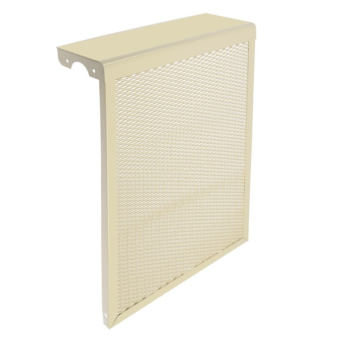 Экран на чугунный радиатор ZEIN, 390х610х150 мм, 4 секции, металлический, бежевый Экран на чугунный радиатор ZEIN, 390х610х150 мм, 4 секции, металлический, бежевый