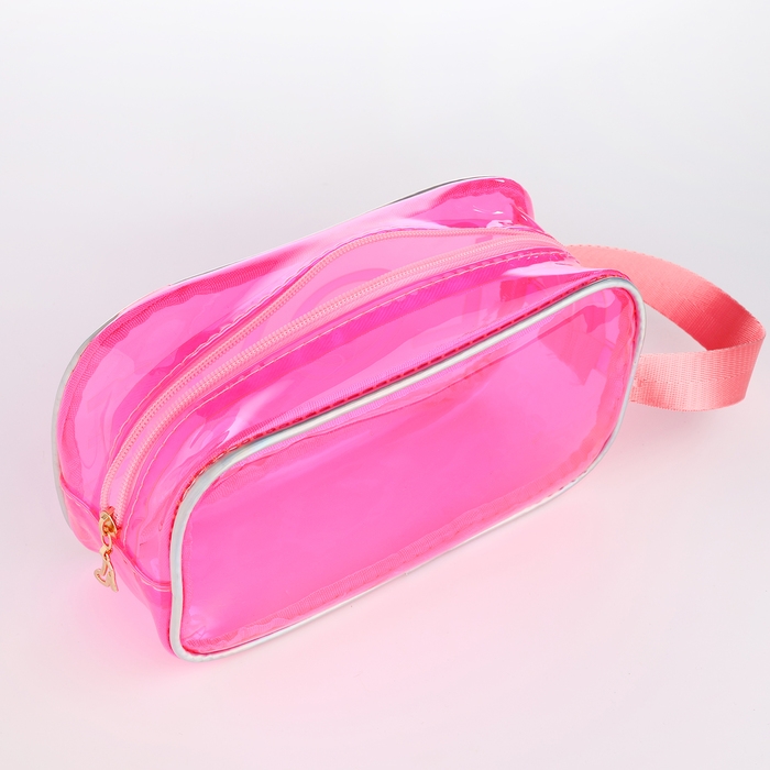 Косметичка на молнии, цвет розовый