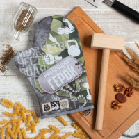 Кухонный набор &laquo;Настоящий герой&raquo;,варежка-прихватка 20х28см, молоток деревянный