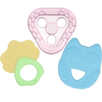Набор прорезывателей силиконовых &laquo;Для малыша&raquo;, с погремушкой, 3 шт., Крошка Я