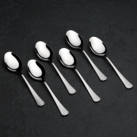 Ложка чайная &laquo;Мондиал&raquo;, длина 13,9 см, толщина 2.5 мм, цвет серебряный