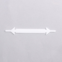 Набор шнурков для обуви, 6 шт, силиконовые, плоские, 13 мм, 9 см, цвет белый