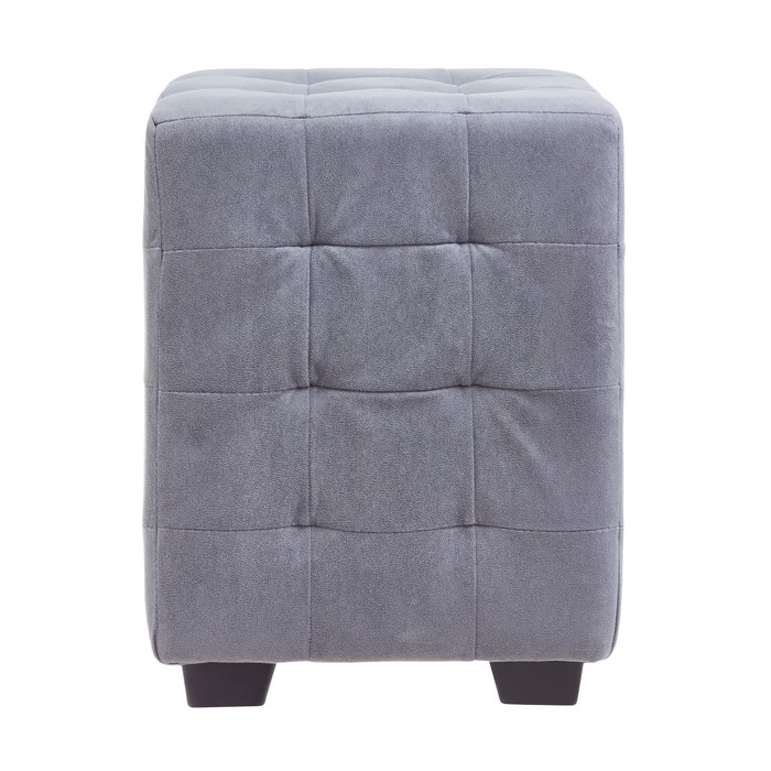 Пуф Кусен, 300х300х400, Велюр серый