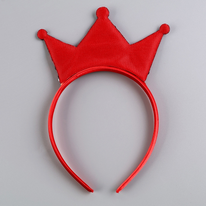 Карнавальный набор &laquo;Стильная принцесса&raquo;: ободок, платье красное с короной, рост 110 см