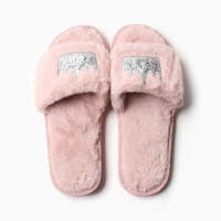 Тапочки женские с открытым носом размер 38-39, цвет розовый Тапочки женские с открытым носом размер 38-39, цвет розовый