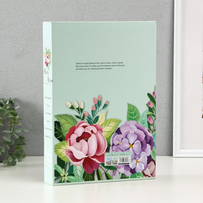 Фотоальбом на 300 фото 10х15 см "Объёмные цветы" МИКС 23,5х5,5х33,5 см