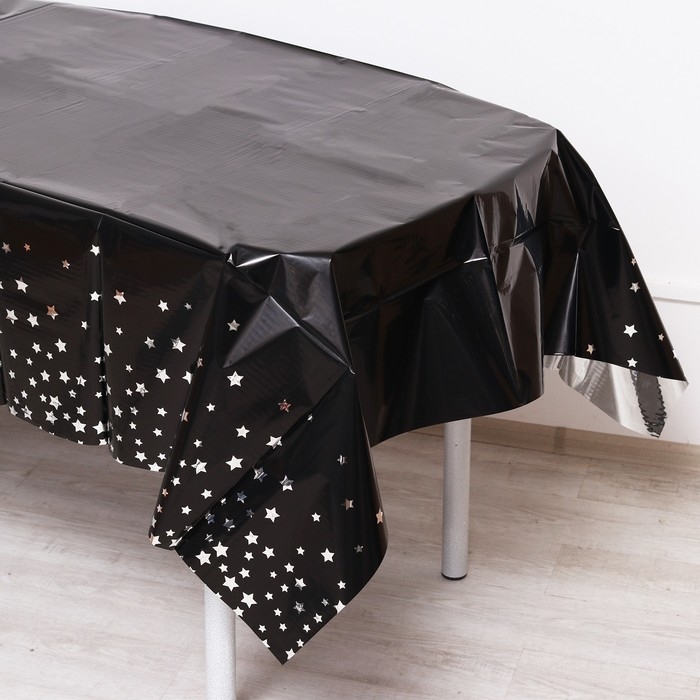 Скатерть &laquo;Звёзды&raquo;, 137 &times; 183 см, цвет серебро