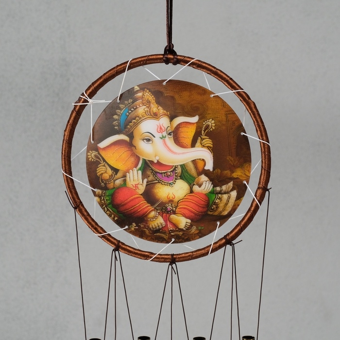 Музыка ветра металл Музыка ветра металл "Ганеша: мудрость и благополучие" 4 трубки 1,8х16х57 см