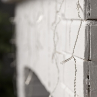 Гирлянда &laquo;Бахрома&raquo; 3 &times; 0.5 м, IP20, прозрачная нить, 80 LED, свечение жёлтое, 8 режимов, 220 В