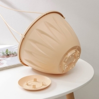 Кашпо для цветов подвесное «Алиция», 4,3 л, с поддоном, цвет белая глина Кашпо для цветов подвесное «Алиция», 4,3 л, с поддоном, цвет белая глина