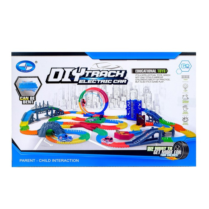 Автотрек &laquo;Магический Трек&raquo;, гибкий, светится в темноте, 106 деталей, мёртвая петля