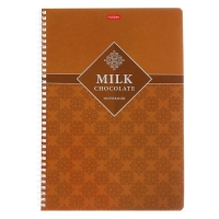 Тетрадь А4, 96 листов в клетку на гребне Chocolate, обложка мелованный картон, металлизированный картон, выборочный лак, блок 65г/м2, 4В МИКС Тетрадь А4, 96 листов в клетку на гребне Chocolate, обложка мелованный картон, металлизированный картон, выборочный лак, блок 65г/м2, 4В МИКС