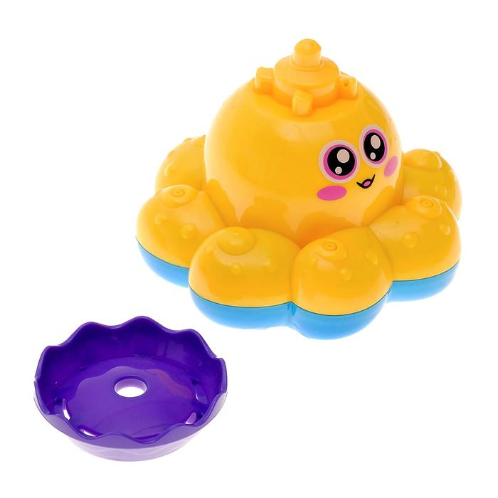 Игрушка для ванны &laquo;Осьминожка - фонтанчик&raquo;, кружится, на батарейках, цвет МИКС, Крошка Я