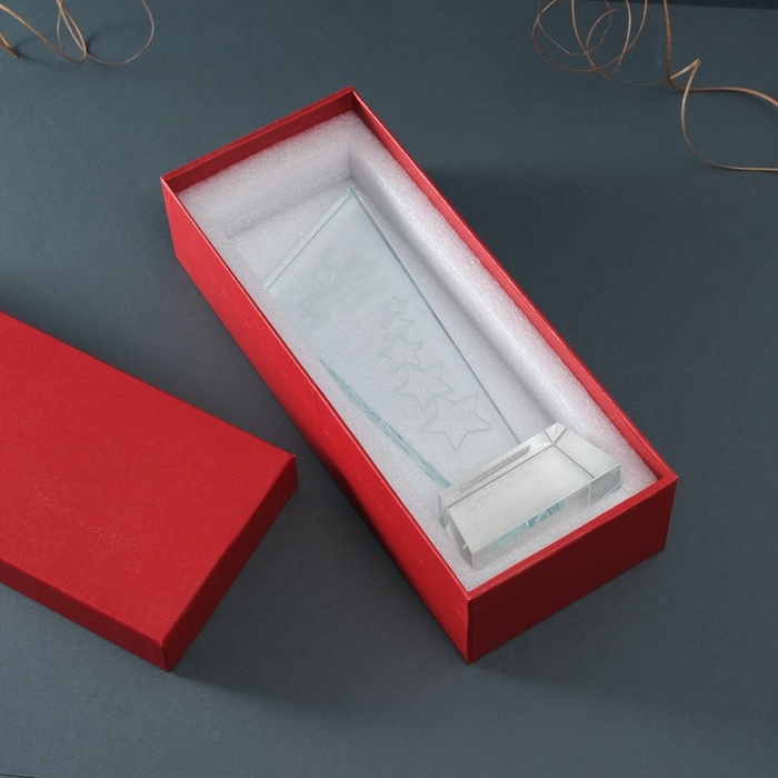 Сувенир стекло стела "Звёзды - Я горжусь тобой!" 8х8х23 см