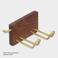 Держатель для фена St&ouml;lz H&ouml;lzern Premiere, ореховое дерево, алюминий, 20,5&times;11&times;8 см