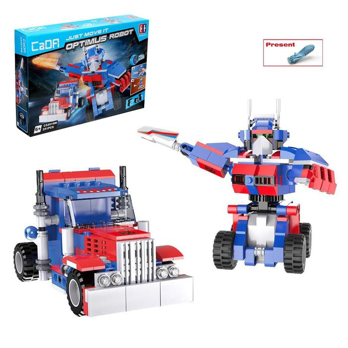 Конструктор инерционный &laquo;Автобот&raquo;, 2 варианта сборки, 251 деталь