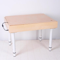 Стол для рисования песком с цветной подсветкой, 50 &times; 70 см и крышкой + гребень и трафарет