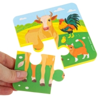 Мягкий пазл для малышей &laquo;Животные мира&raquo;, 16 деталей, Крошка Я