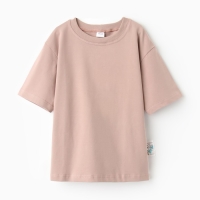 Футболка детская MINAKU:Basic line kids цвет бежевый, рост 110 см Футболка детская MINAKU:Basic line kids цвет бежевый, рост 110 см