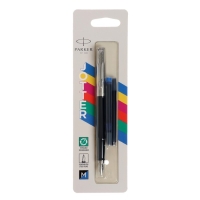 Ручка перьевая Parker JOTTER ORIGINALS BLACK, 1.0мм, + 2 стержня (син и черн) блист 2096430 Ручка перьевая Parker JOTTER ORIGINALS BLACK, 1.0мм, + 2 стержня (син и черн) блист 2096430