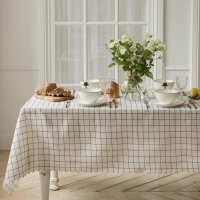 Скатерть Доляна "Клетка" 145х145&plusmn;3см,100%пэ, рогожка 130 гр/м