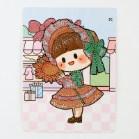 Алмазная вышивка «Маки», 13,7 × 18,3 см, картон, с частичным заполнением Алмазная вышивка «Маки», 13,7 × 18,3 см, картон, с частичным заполнением