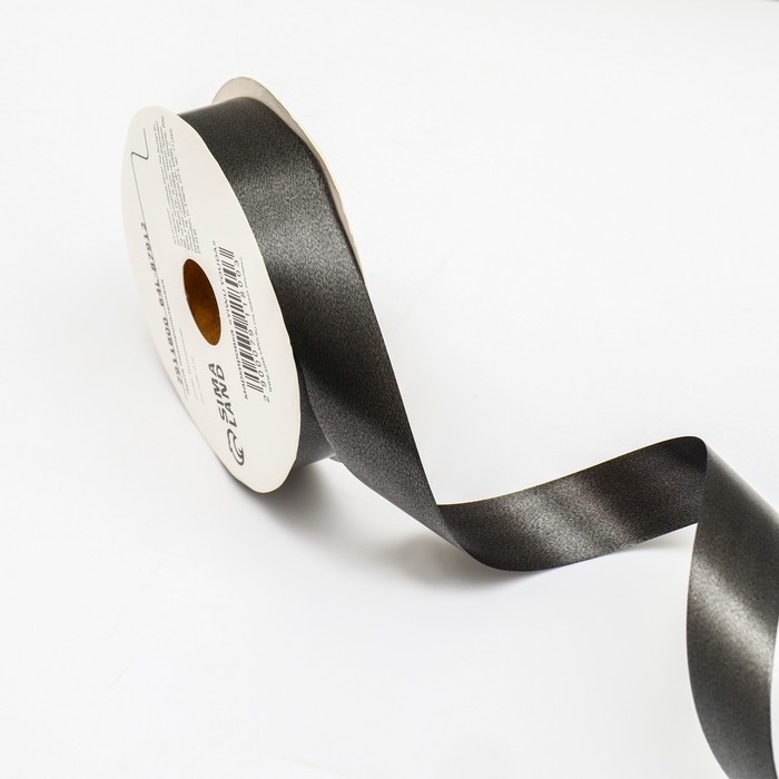 Лента для декора и подарков, черная, 2 см х 45 м Лента для декора и подарков, черная, 2 см х 45 м