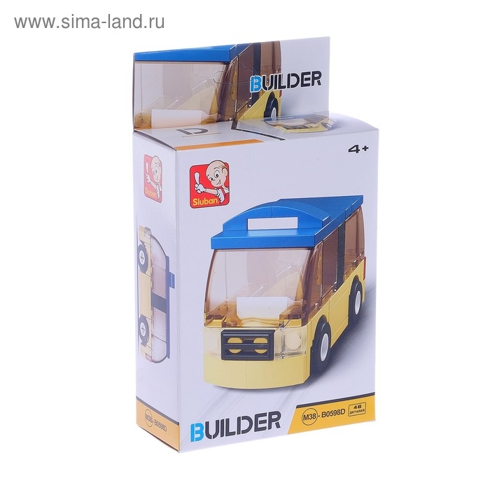 Конструктор «Городской транспорт», 59 деталей, 4 вида, МИКС Конструктор «Городской транспорт», 59 деталей, 4 вида, МИКС