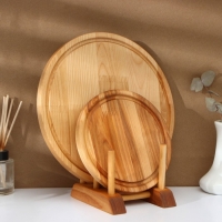 Набор разделочных досок на подставке &laquo;Фортуна&raquo;, d=30, 20&times;1,8 см, пропитаны минеральным маслом, берёза