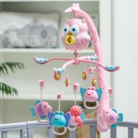 Мобиль музыкальный на кроватку &laquo;Совушка&raquo;, проектор, пульт, цвет и виды МИКС