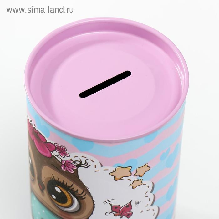 Копилка металл Копилка металл "Совята и сердечки" МИКС 15х8,5х8,5 см