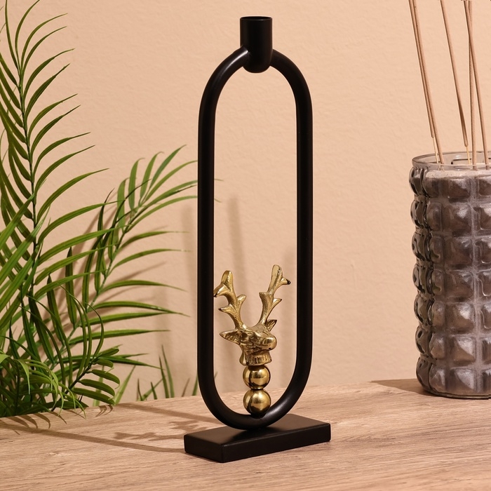 Подсвечник Подсвечник "Олень" 34 см, металл